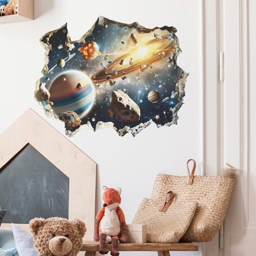 Vinilos decorativos galácticos 3D con diseño espacial miniatura 7