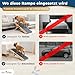 Hunderampe - Hundetreppe für kleine Hunde und große Hunde - Einstellbar 18-53 cm - Für Bett Sofa - Birkenholz - Landeplattform schließt nahtlos an - Rampe Hund Klappbar - Anti-rutsch Einsatz Naturel