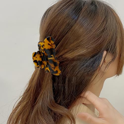 Image of Initial Cute Hair Clips - Tortoise Shell Letter Elegant Hair Claw Clips, Fashion Glitter Claw Clips Durable Hair Clips, Wedding Gift, Bridesmaid Gifts, Birthday Gifts, Christmas Gift, Letter E