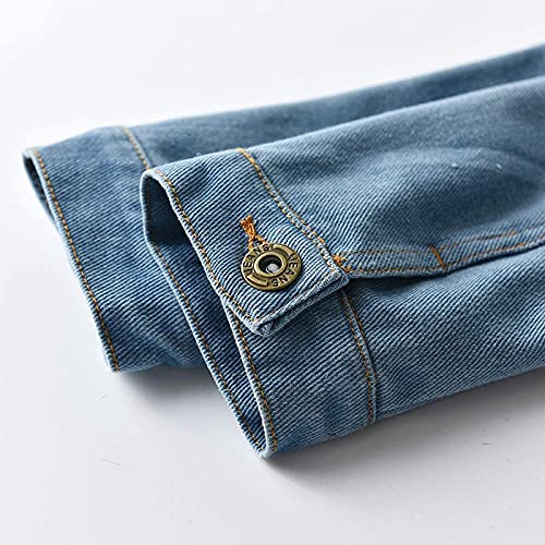 Betadog Collar Oversized Denim Jacket Jean Coat Jeans Trucker Jacket for Women Girls, Girls' Outerwear Jackets4