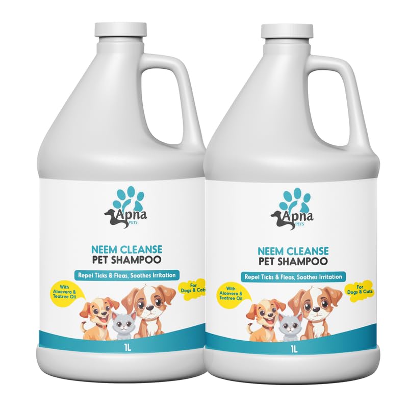 Image of Apna Pets Dog Shampoo & Puppy Shampoo - Naturally Organic Dog Shampoo for Smelly Dogs Grooming Products for Dogs, Deshedding Shampoo for Dogs Pet Shampoo-2 Liter