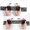 Black Lace Trim, 2.5" Wide 5 Yards Black Lace Ribbon Stretch Vintage Floral Pattern Lac Fabric for Sewing DIY Crafts Gift Wrapping Wedding Party Decoration #3
