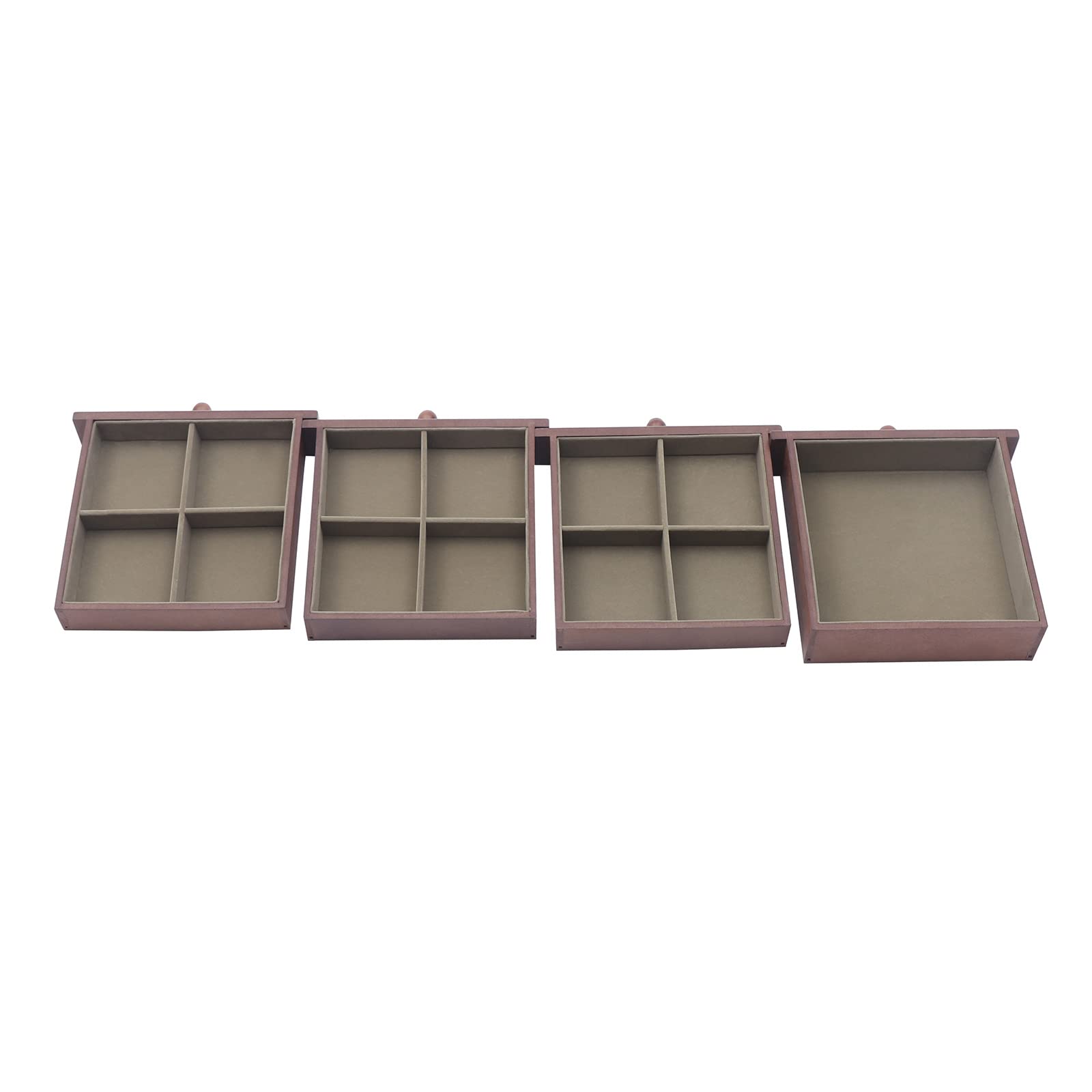 Schmuckschatullen 5-lagige Rustikale Holz Schmuck Organizer Box für Uhren Halsketten Ringe für Damen Freundin