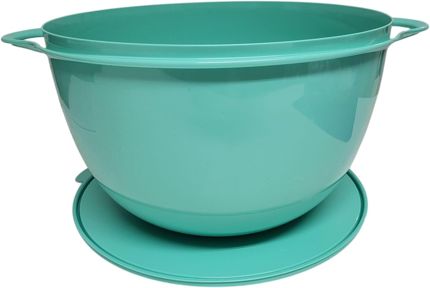 Tupperware Maximilian - Ciotola per insalata con coperchio, 10 litri, colore: turchese