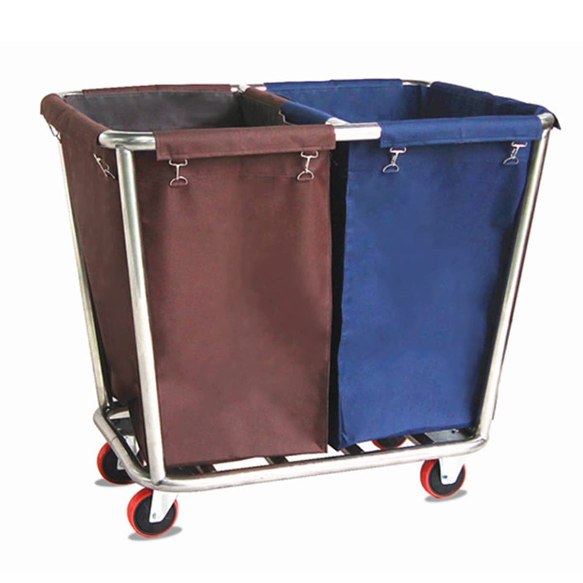 Laundry Sorter Cart on Wheels Commercial Laundry Trolley Heavy Duty Laundry Cart with Removable Bag for Hotels Laundry Rooms (Size : A)
