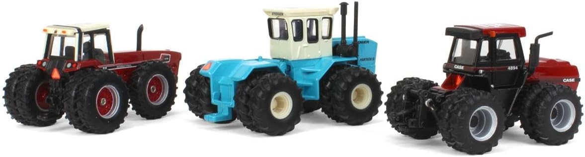 ERTL 1/64 Case IH & IH 4WD 3 Tractor Set, Toy Tractor Times 40th Anniversary 44388