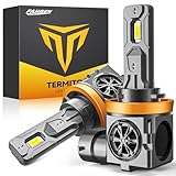 Termitor H11/H9/H8/H16 LED Bulb, 40,000LM Insane Brightness, 1:1 Halogen Mini Size Design, 6500K Pure White, Plug and Play, CANbus Ready Automotive Light Assemblies, Pack of 2