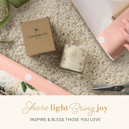 Image of Christian Art Gifts Be Joyful Scented Candle: Soy Wax, Pure Essential Oils