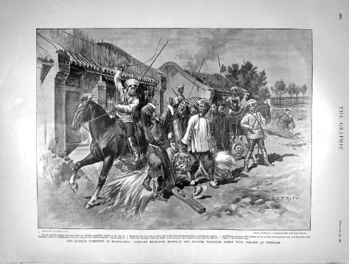 original old antique victorian print Le Roi Edouard Cape Town de la Mandchourie Tsitsikar de 1901 Cosaques original old antique victorian print Le Roi Edouard Cape Town de la Mandchourie Tsitsikar de 1901 Cosaques