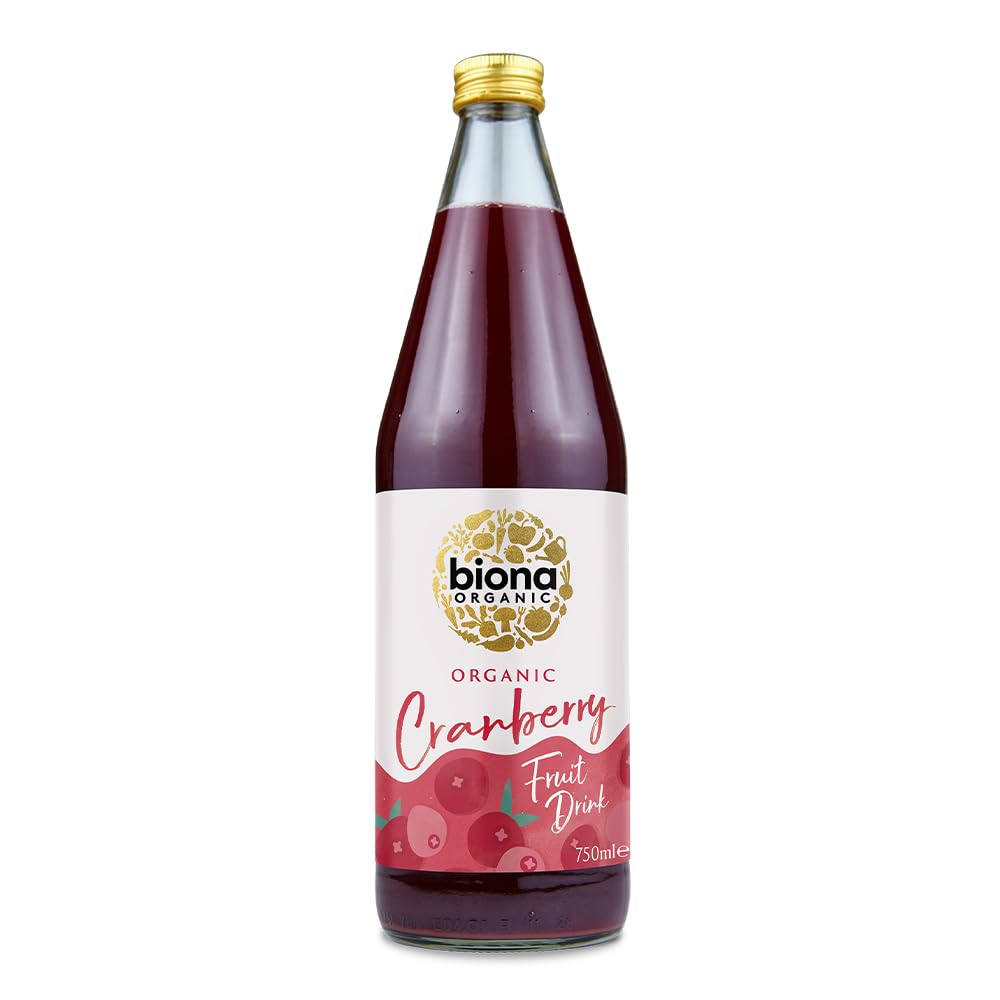 BIONA Organic Cranberry Fruit Drink - No Added Sugar 750ml (PACK OF 3)
