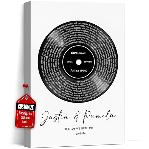 VICILO Customize Vinyl Record Label Lyrics Framed Print, Perfect for
