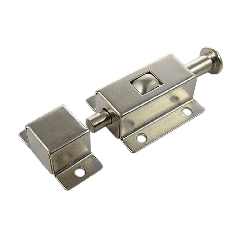 NVSFZGIYG Lock Latch,Sliding Bolt,Door Bolts,Spring Push Butto Barrel Stainless Steel Safety For Bathroom Toilet Window Furniture Pet Gate