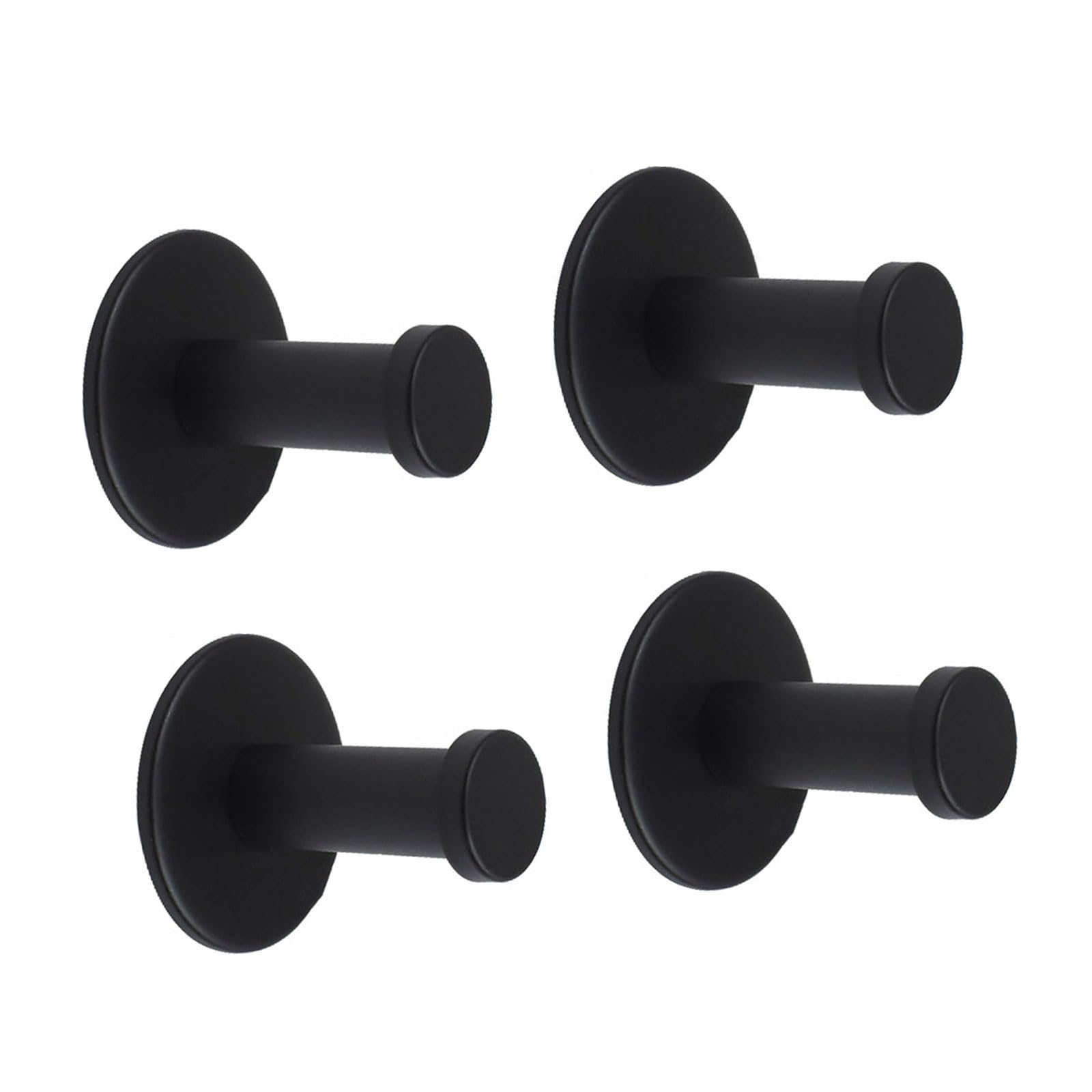 Tertioi D 4 Pcs Single Hook Wall Mounte Coat Towel Hanger Bathroom Closet Wardrobe Clothes Mount Coat Stainless Steel Robe