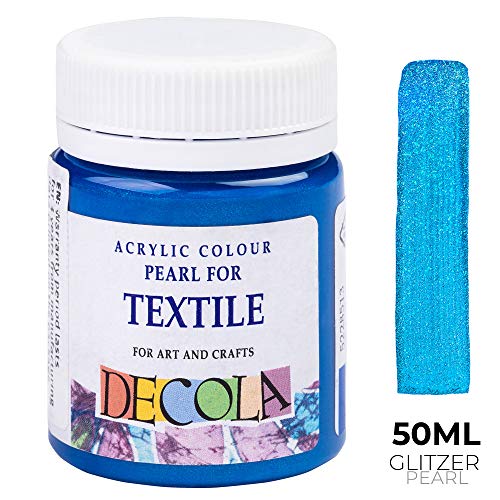Nevskaya Palitra Blue Pearl Acrylic Colours for Textile decola en Plastic Jars 50 ML
