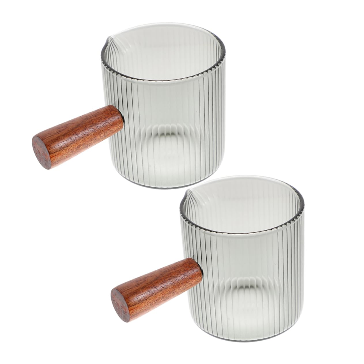 PRETYZOOM 8 Pz tazza di latte brocca per la crema di mini caraffa per crema tazza caffe tazza trasparente misurini tazzine da espresso brocca da cucina dispenser in legno