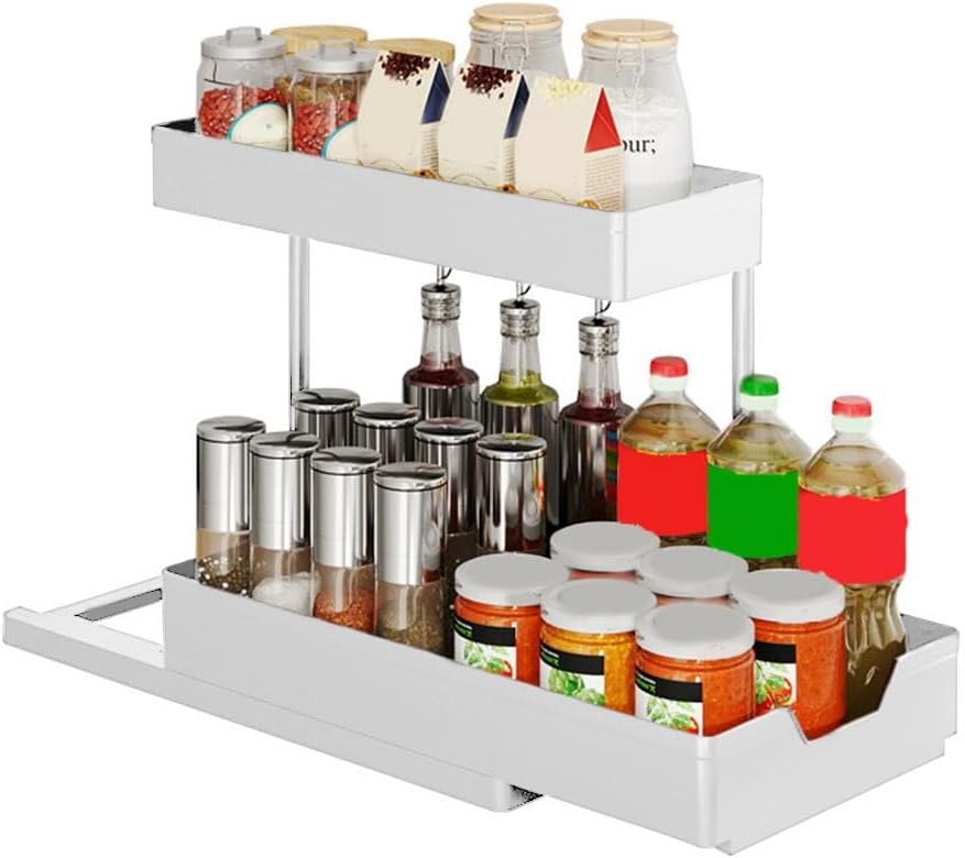 Petiza Onder wastafel Organizer Verstelbare Hoogte 2 Tier