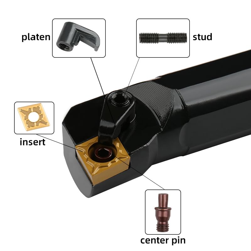 1pc Internal Turning Tools Holder MCLN 4040P12 MCLNR2020K12 1616H12 3232P16 Lather CNC MCLNR MCLNL Machine Bar Cutting Tool(MCLNR2020K12)