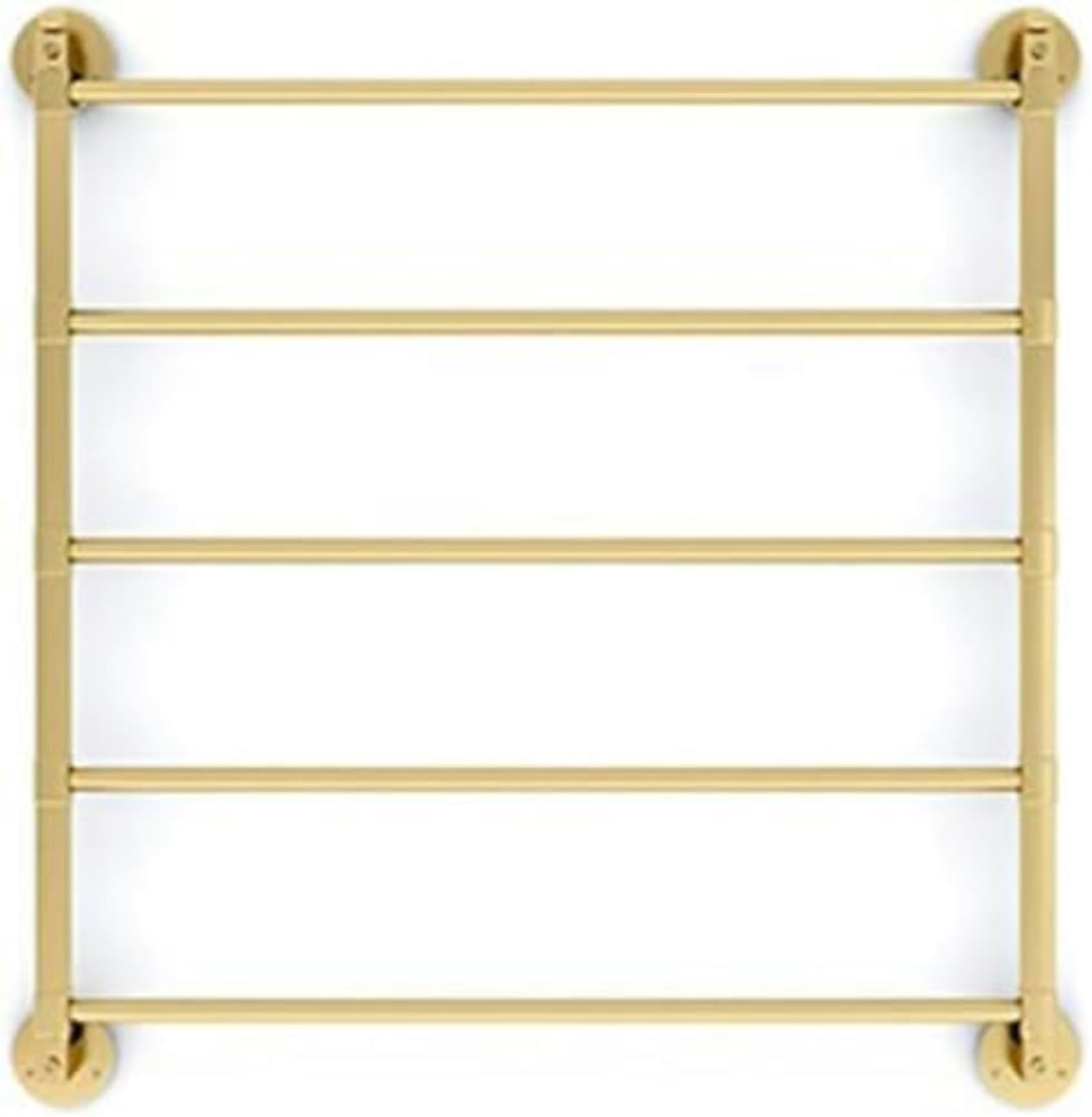 YNBSHGAA Clothes Rack with Hanging Bar for Scarves, Ties, Towels, Belts, and Ribbons, Sturdy Organizer for Home Closet,Gold-100x60cm