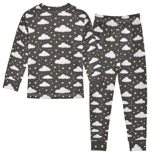 ODAWA Stars Clouds Black Clothes Fall Kids 18M Cotton Clothes Clothing Set2