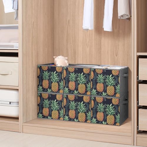 Boîte de rangement 6 pièces compacte avec poignées pour optimiser vos placards - 8