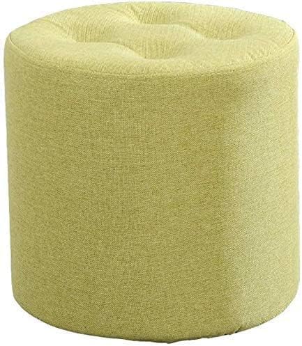 Tissu en coton et lin bleu pour ce repose-pieds déhoussable
