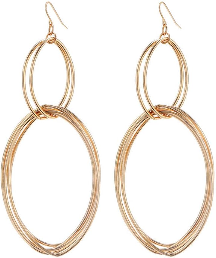 Dangle Earrings Round MultiLayer Alloy Earrings, Bohemian Wind