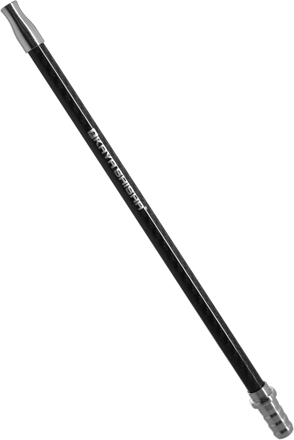 Kaya Boquilla de acero inoxidable de carbono, 30 cm de largo, para todo tipo de mangueras de silicona, color negro