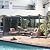 Aoodor 12 x 16 FT Outdoor Pergola with Retractable Shade Canopy, Dark Gray Matte Aluminum Frame, 2 Pieces Roller Shade Curtain, Grape Trellis Pergola for Patio Backyard and Deck - Gray