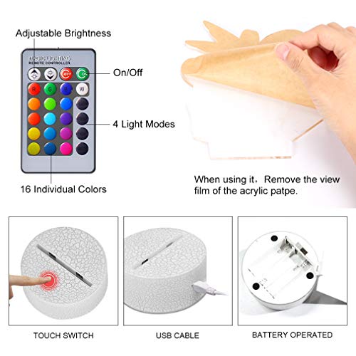 WHATOOK Lampada da tavolo con illusione di lama