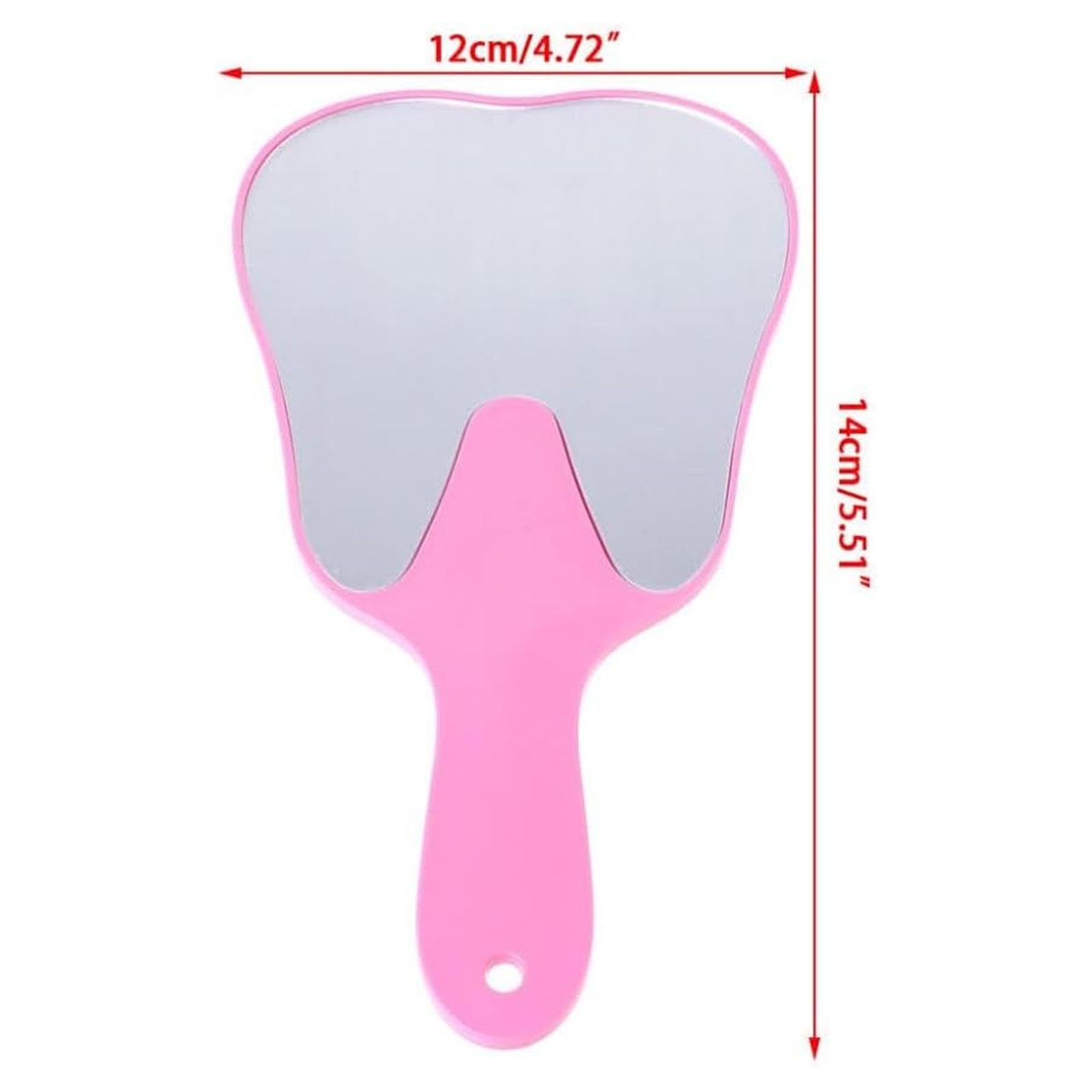 Set di specchi dentali a forma di dente, 7 pezzi, colori arcobaleno