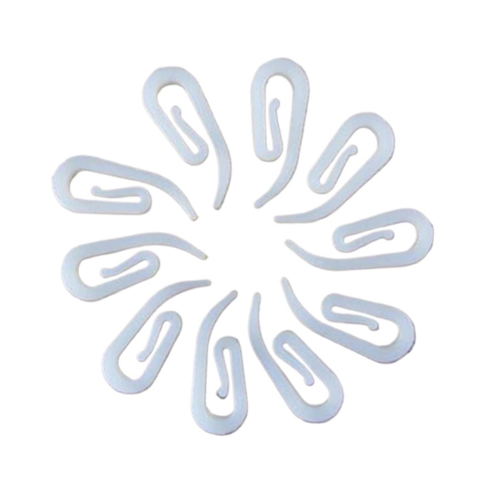 Curtain Hooks 200Pcs White Hanging Curtain Hooks Household Plastic Holder Window Hanger Poles Tracks Accessories