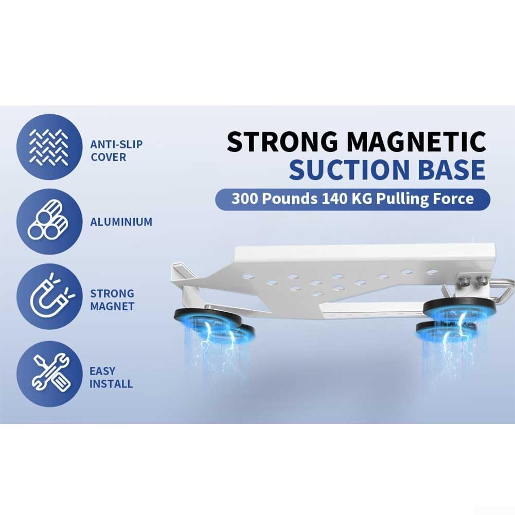Kits de montaje magnético para techo de coche para Starlink para mini, soportes de vehículo con ventosa de metal con asas, soporte seguro portátil para viajes, color blanco