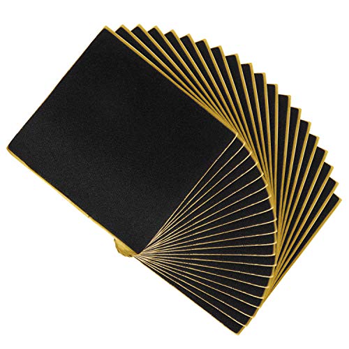 Genie Crafts 20-Pack 1.5mm Adhesive Rubber Neoprene Square Padding Sheets, 4 x 4