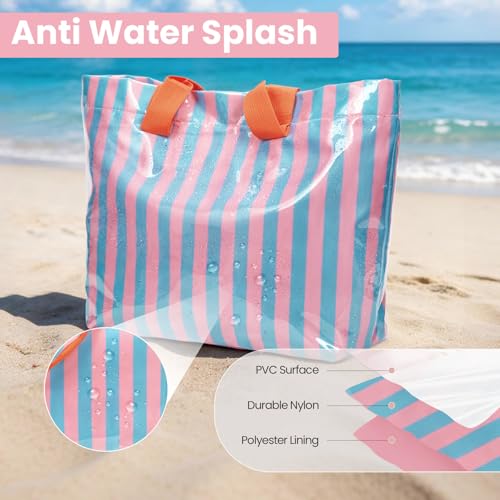 Sac à main imperméable en PVC brillant grand format lavable à l'eau