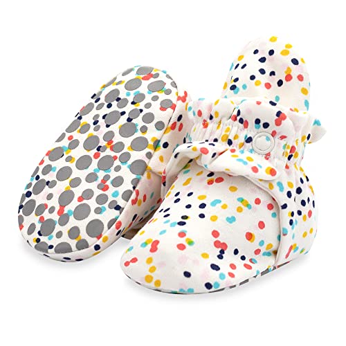 Image of Zutano Unisex Organic Cotton Baby Booties With Gripper Soles