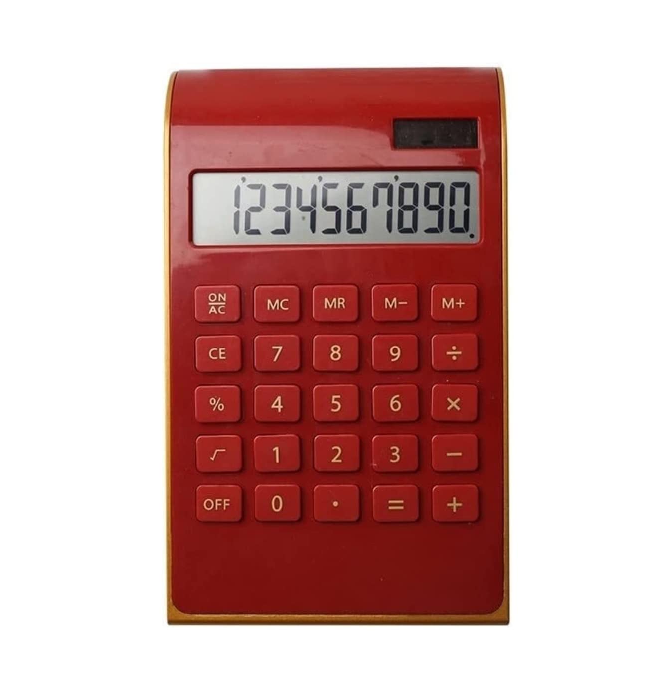 Kalkulatory Kalkulator, Elektroniczny Kalkulator Z 10-cyfrowym Dużym Wyświetlaczem Bateria Słoneczna Wyświetlacz LCD Piękne Biuro Przybory Szkolne(Rot)