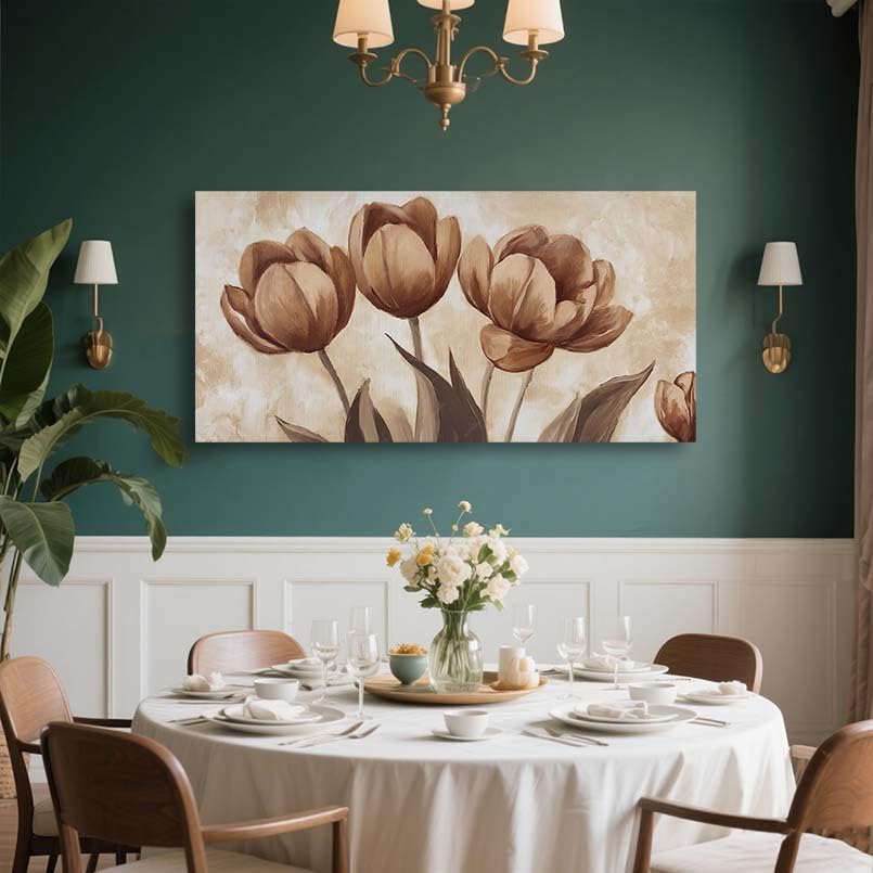 Posters de flores para pasillo minimalista y paisajes botánicos de salon
