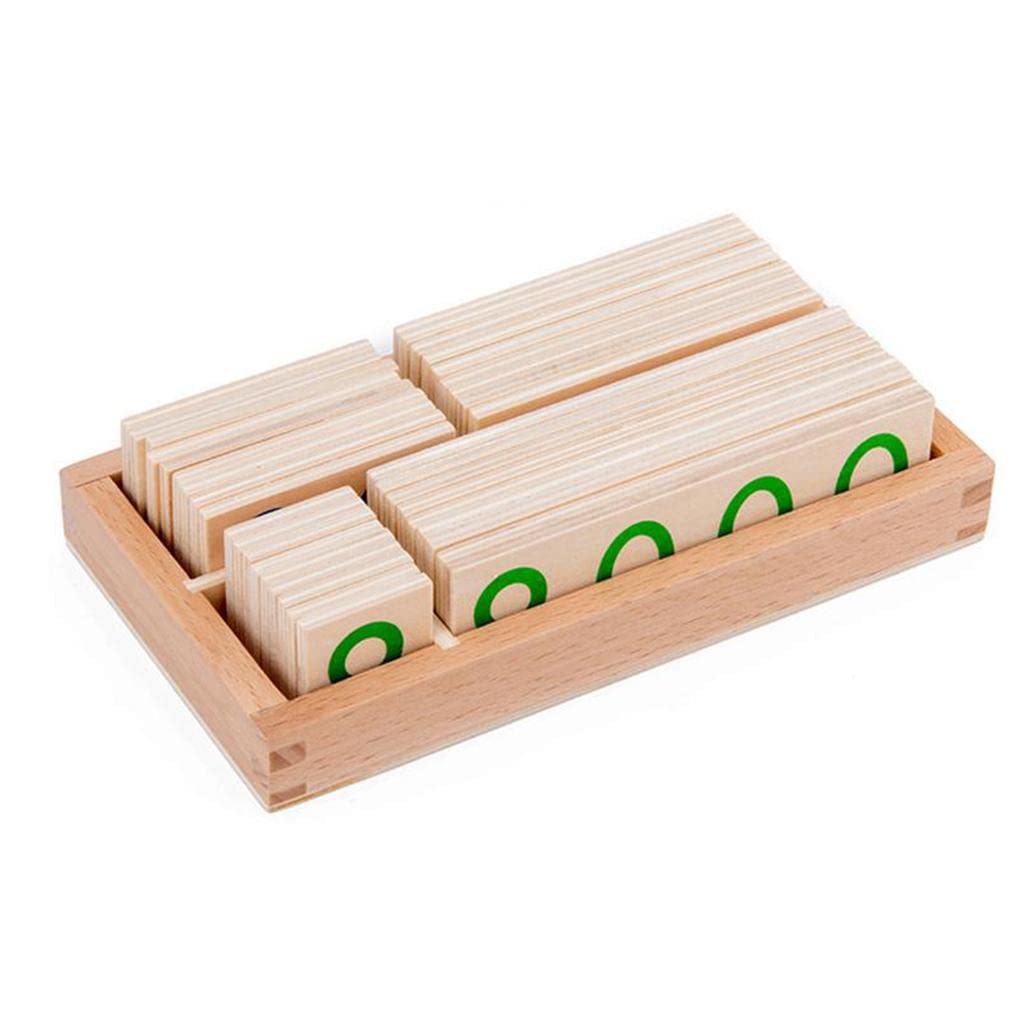 SM SunniMix Math Comptage Montessori Mathématiques 1-9000 en Bois calculerer Mathématiques Préscolaire Éducatifs Nombre Cartes pour Enfants 6