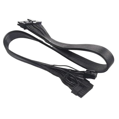 XSHERC 550W 650W 750W 電源、GPU PCIe 8ピン 6+2ピン、CPU 4+4ピン、SATA IDE、ATX 24ピン用モジュラー電源ケーブル(24Pin Flat)