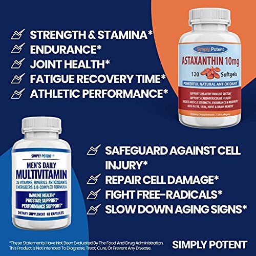 Simply Potent Men's Health Bundle - Astaxanthin And Men's Multivitamin #TOP3