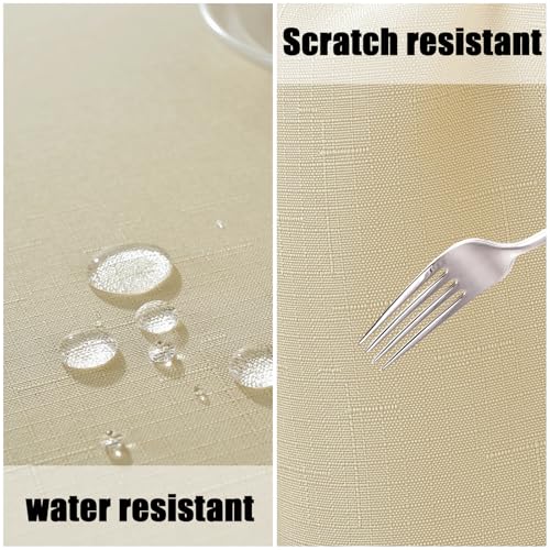 meioro Wipe Clean Tablecloth Waterproof Table Cloth, Rectangle Water Resistant Tablecloths - Image 3