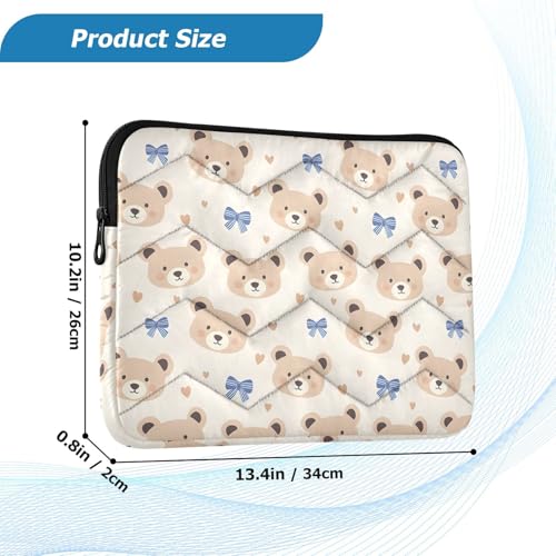Funda para portátil 13-13.3 pulgadas Bear Blue Bow miniatura 3