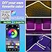 Car Floor Mats with Led Strip Light, Premium Universal Fit Black Automotive Carpet, Interior Car Lights Floor Mats,App Control Faux Leather Anti-Slip Waterproof Neon Car Decor Accessories for SUV Etc.