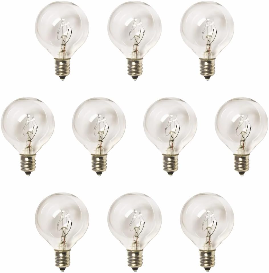 YiLighting G40 Globe Bulb 5W Incandescent Bulbs for Indoor Outdoor String Light Bulbs Replacement (10)