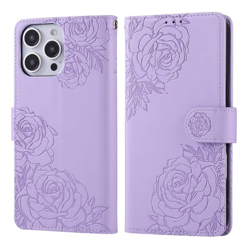 Étui Samsung S24 Plus cuir fleur violet clair à rabat - 6