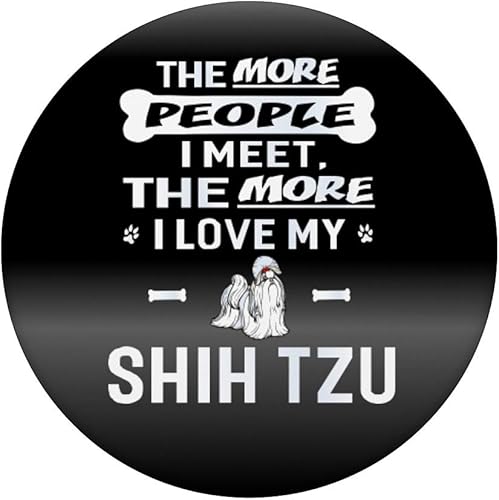 Miniatura 3 de The More I Love My Shih Tzu  Enchufe de regalo divertido para perro con diseño de perro Tzu  PopSockets agarre y soporte para teléfonos y tabletas,