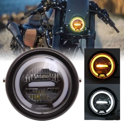 Phare LED moto rétro l'esprit vintage authentique dans une coque en métal - 2