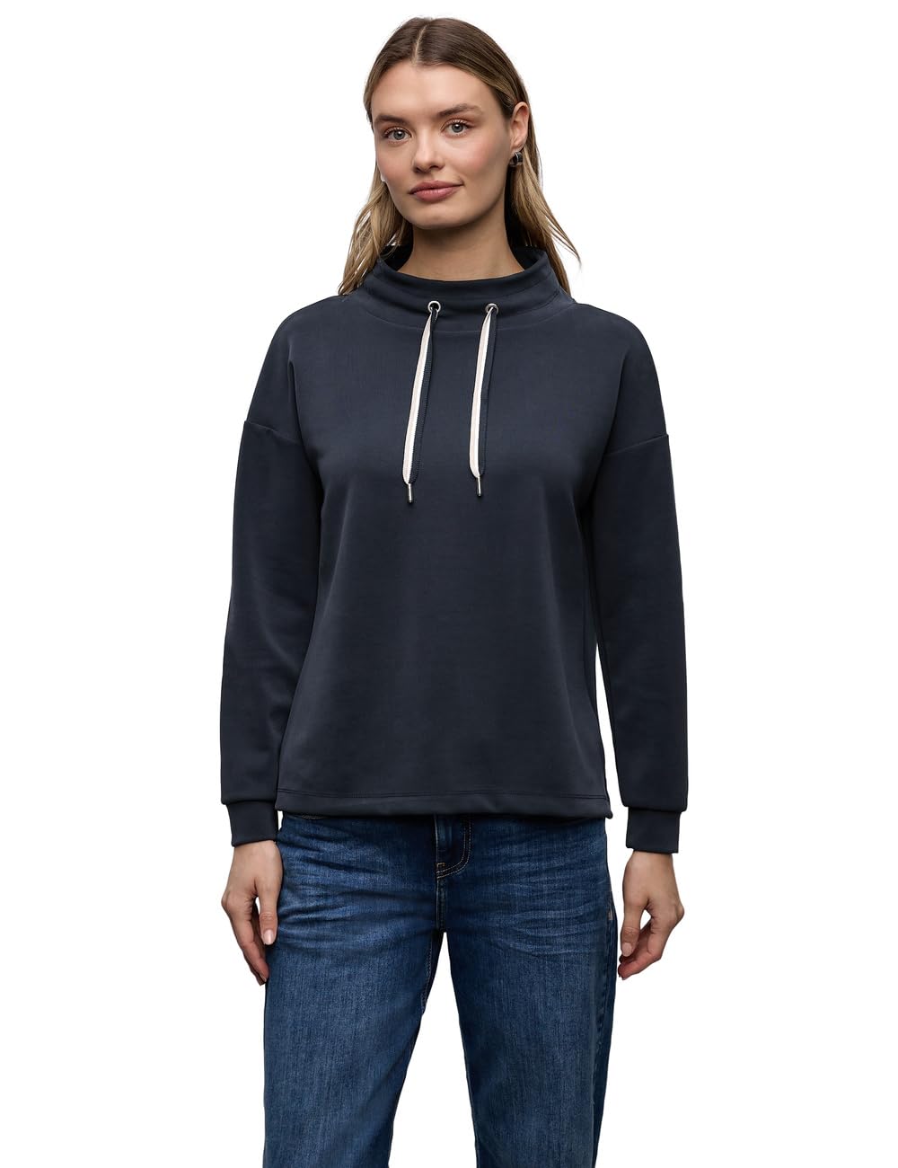 Damen Silk-Look Shirt in Unifarbe