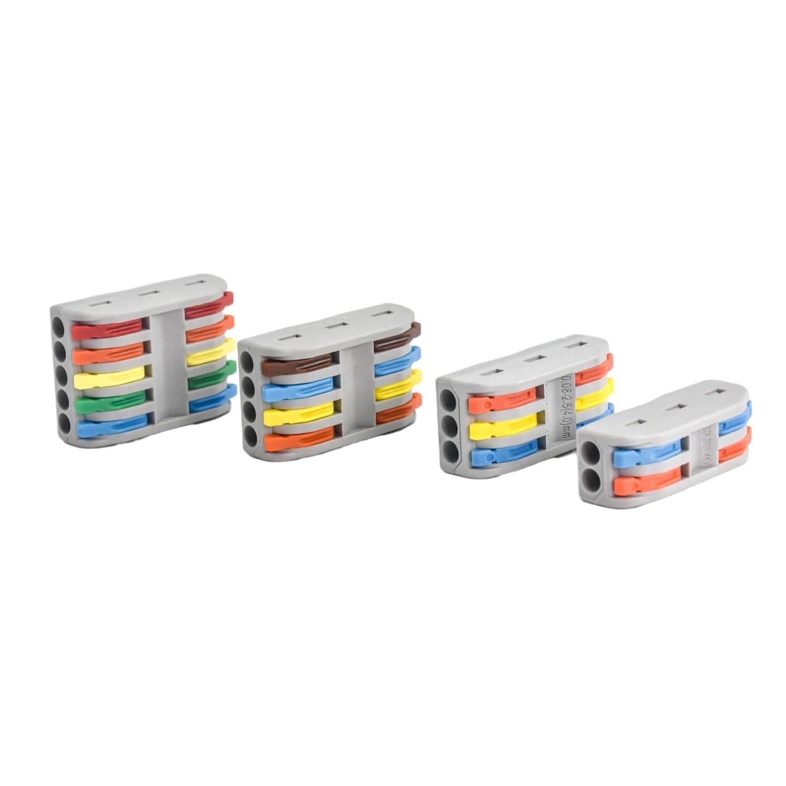 Morsettiera connettore cavo rapido 222 Conduttore in filo di plastica con giunzione a molla compatta universale 10 PZ(222-421)