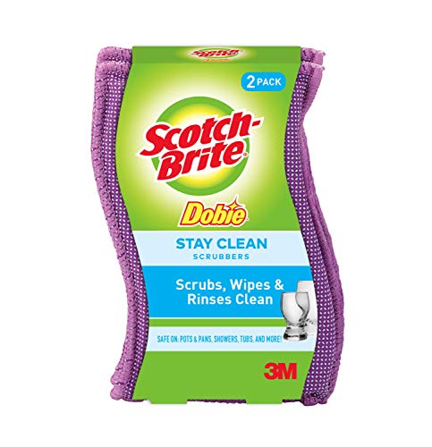 Scotch-Brite Stay Clean Scrubbers - 2 Count, Pack of 3